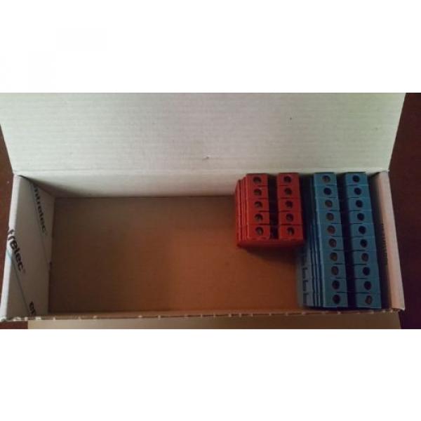 ABB / Entrelec 012511813 terminal blocks new in box  lot of 15 10 blue 5 Red #1 image