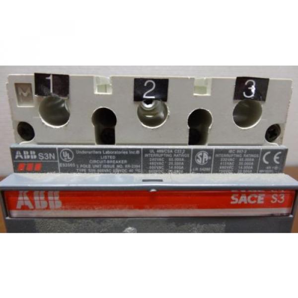 ABB SACE S3 100A 3-Pole XR-2394 Circuit Breaker #2 image