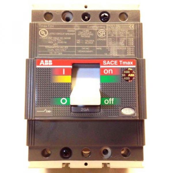 ABB New In Box TMAX T2H020TW 3 POLE 20 AMP UL LISTED CIRCUIT BREAKER #2 image