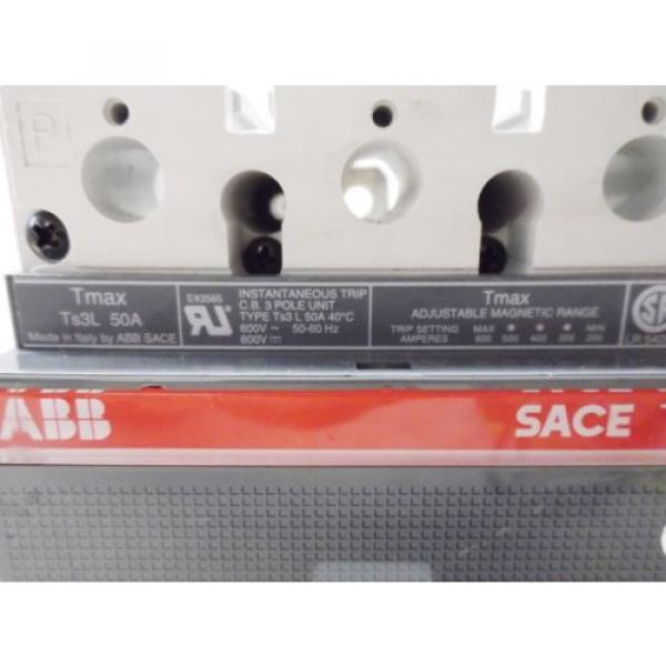 ABB 50 AMP SACE TMAX BREAKER TS3L, 3 POLE (NEW, OLD STOCK) #3 image