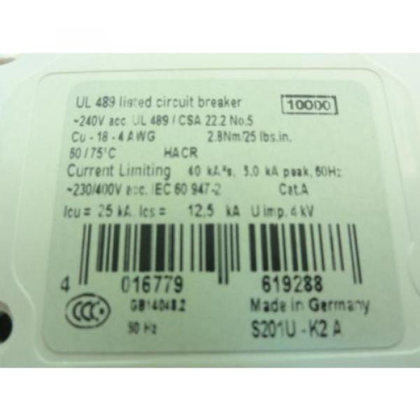 168357 New-No Box, ABB E212323 Circuit Breaker, 2A, 200/400V, 1P #3 image