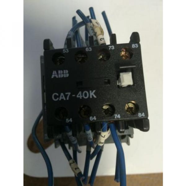 USED ABB NL40E ,CA7,  CAL5-11  24V DC  4 POLE AUXILIARY CONTACTOR CA7-40K 31 #3 image