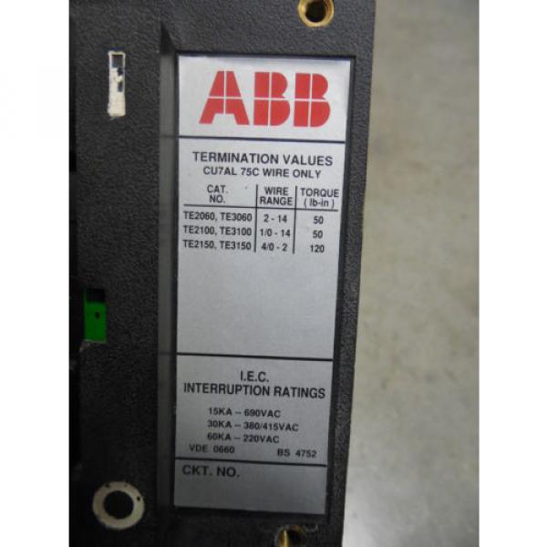 USED ABB UXAB 727131 R 103 Circuit Breaker 20 Amps 480VAC #6 image