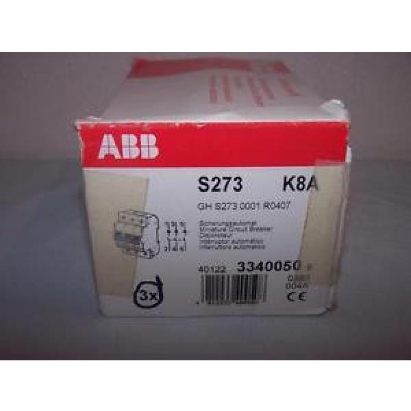 ABB S273 K8A CIRCUIT BREAKER 8A 3P NEW #1 image