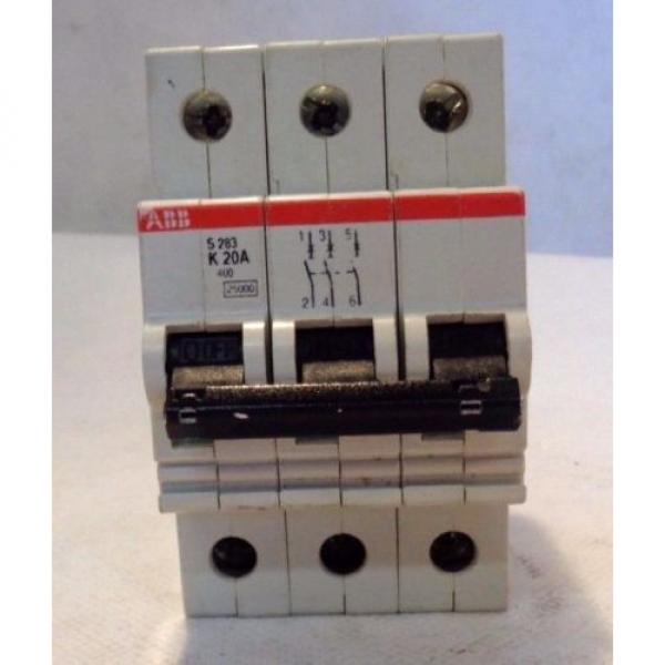 NEW NOT IN BOX  ABB S283K20A 3 POLE 20 AMP CIRCUIT BREAKER #2 image