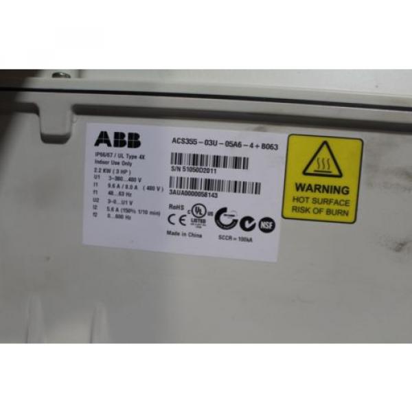 ABB 3HP FREQUENCY DRIVE ACS355-03U-05A6-4+B063 #2 image