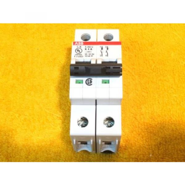 **NEW** ABB S202U-K4  2-POLE 4 AMP 240 VOLT DIN RAIL MOUNTED BREAKER BCPD *CHIP* #3 image