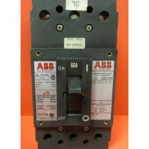 ABB Molded Case Switch 60A, 3P, 480V  Type ES ... VC-46 #1 image