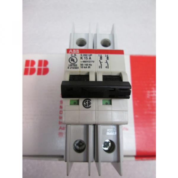 Brand New Lot of 5 * ABB S202UP K15A S202UPK15A 2 Pole Circuit Breakers #2 image