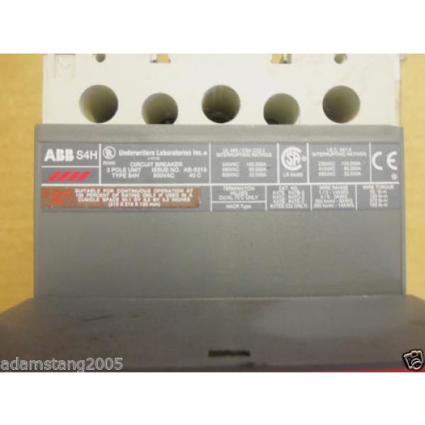 ABB S4H SACE S4 Circuit Breaker Disconnect Switch 3 Pole 250 Amp 600V #3 image