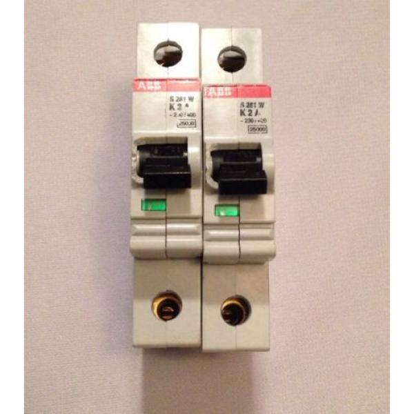 ABB S281W-K2A circuit breaker pair (2) max 254/440 made in Germany #1 image