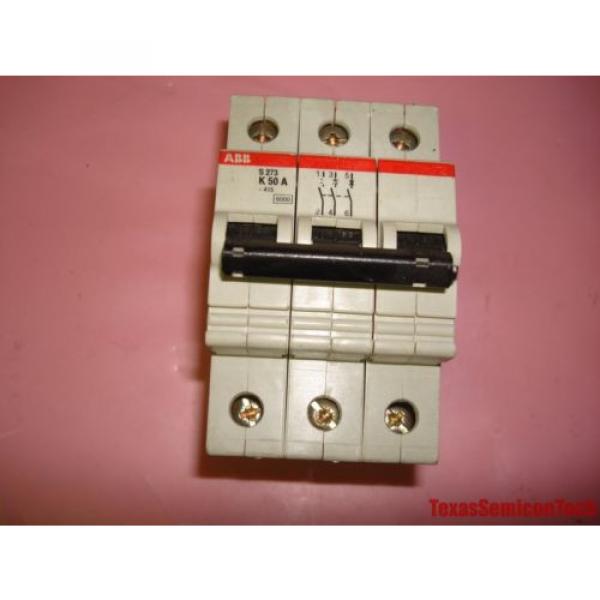 ABB S273-K50A Circuit Breaker - 3P - 50A - 415/440VAC - Used #1 image