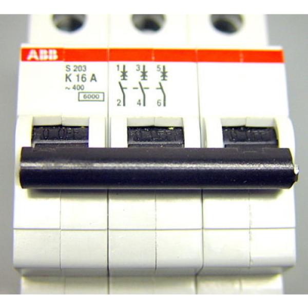 ABB Miniature Circuit Breaker S203-K16 3-P Pole 2CDS253001R0467 #2 image