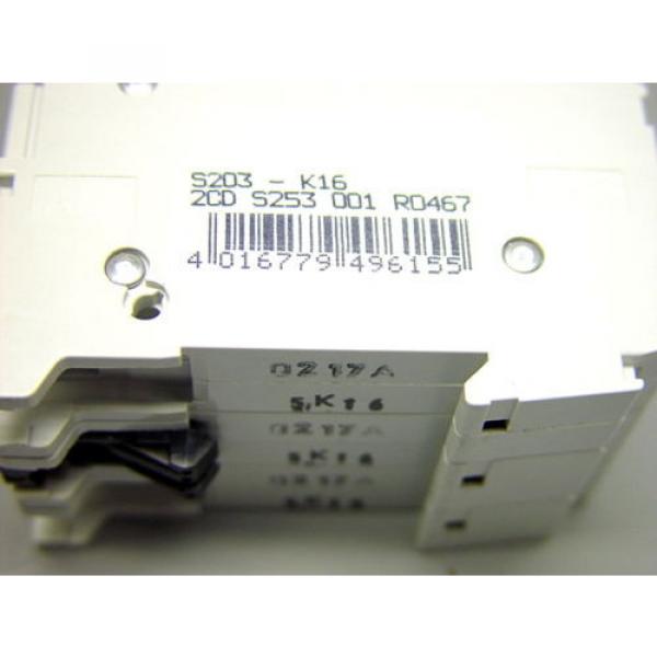 ABB Miniature Circuit Breaker S203-K16 3-P Pole 2CDS253001R0467 #3 image
