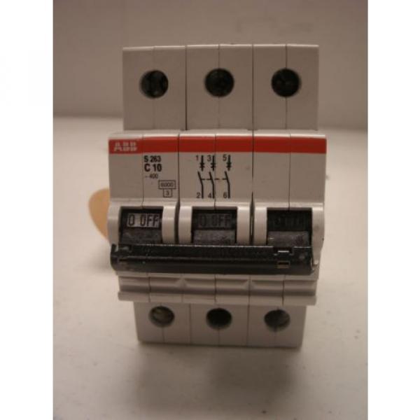 ABB S263-C10, 3-Pole 10 A 400VAC, C-Curve Circuit Breaker #2 image