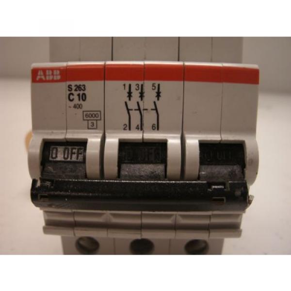 ABB S263-C10, 3-Pole 10 A 400VAC, C-Curve Circuit Breaker #3 image