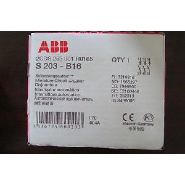 ABB 3 Pole 16 AMP Miniature Circuit Breaker 2CDS 253 001 R0165 S 203 B16 #1 image