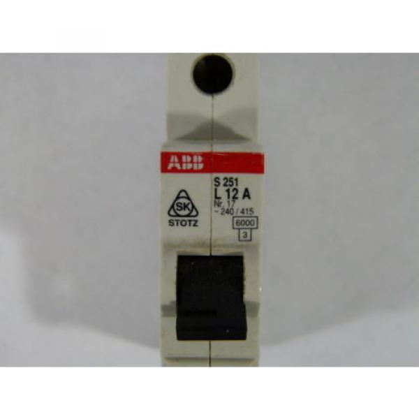 ABB S251-L12A Circuit Breaker 1 Pole 12amp  USED #2 image
