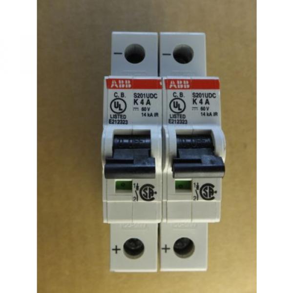 2 ABB Circuit Breakers  S201UDC K4   60v #1 image