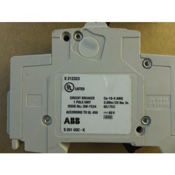 2 ABB Circuit Breakers  S201UDC K4   60v #3 image