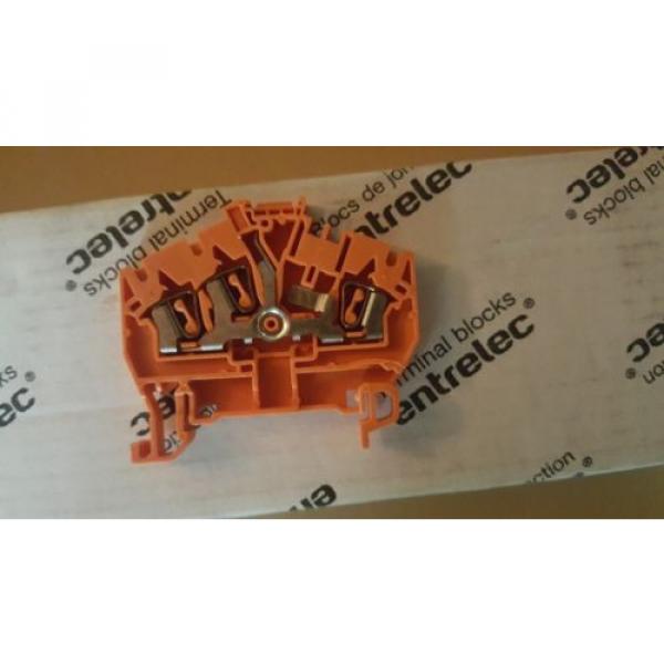 ABB / Entrelec 1SNA399260R2000 terminal blocks new in box  lot of 50 orange #5 image