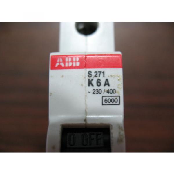 ABB S271 K6A 6 Amp Single Pole Circuit Breaker 277/480 VAC #3 image