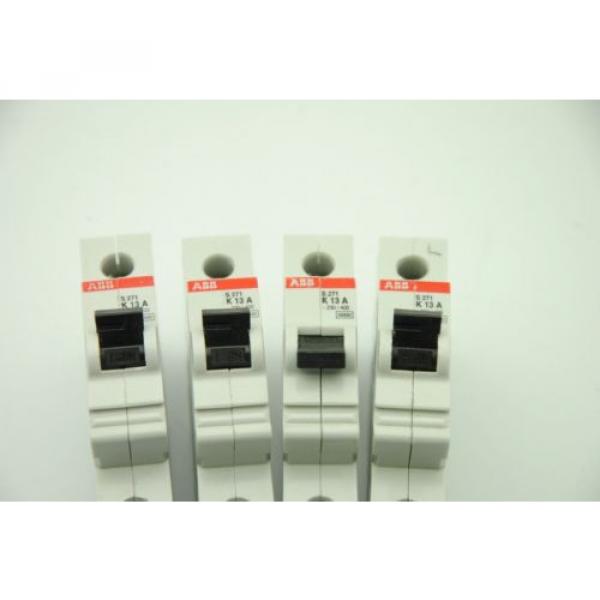 ABB S 271 K 13A Single-Pole Circuit Breaker, Lot of 4 #2 image