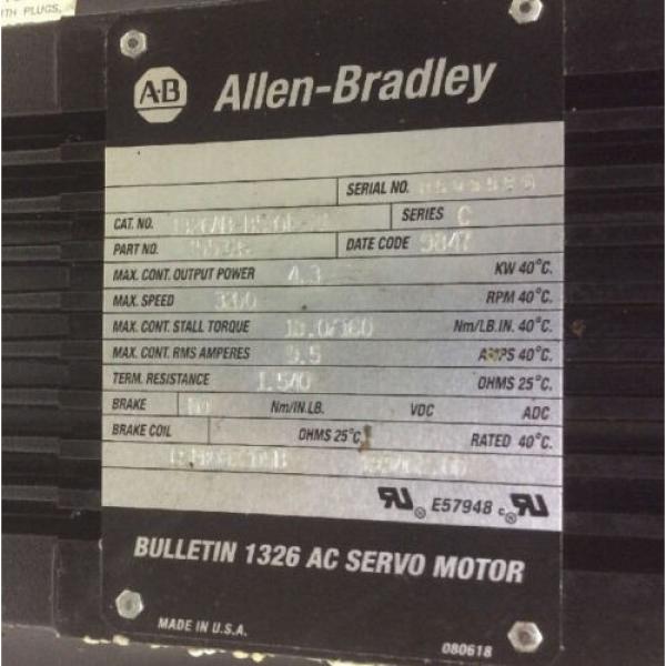 ALLEN BRADLEY   1326AB-B530E-21    ELECTROCRAFT SERVO MOTOR     60 DAY WARRANTY! #2 image