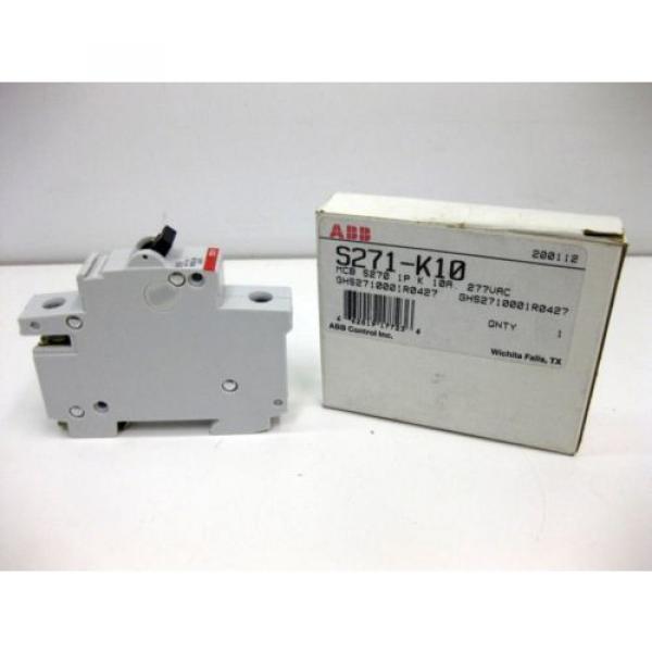 ABB MINI CIRCUIT BREAKER TYPE K SINGLE POLE 10A S271-K10 #1 image