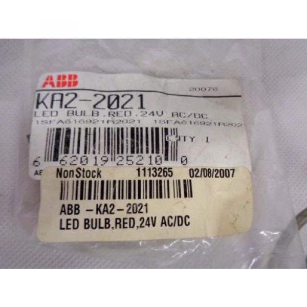 NEW ABB KA2-2021 LED BULB RED 24V AC/DC #1 image