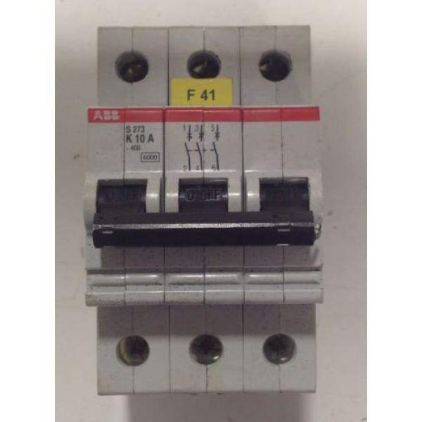 ABB 10A 400V 3-POLE CIRCUIT BREAKER S273 K10A #1 image