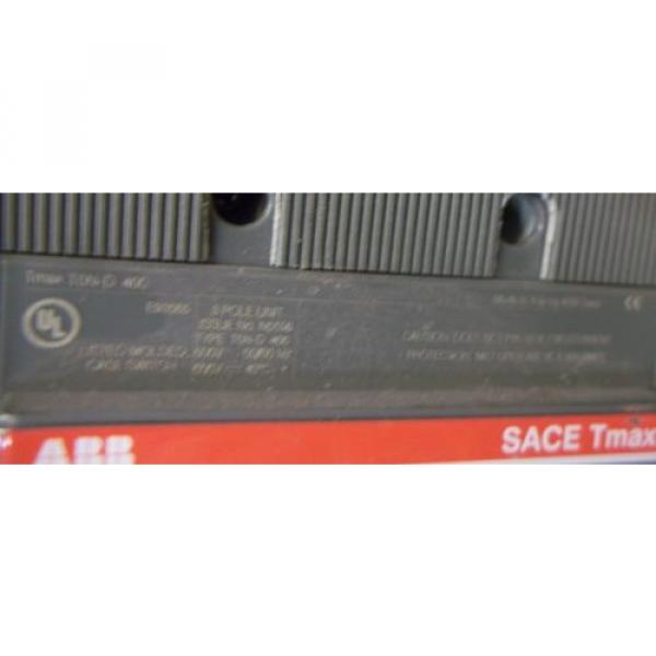 ABB SACE TMAX T5N-D 400 CIRCUIT BREAKER 400 AMPS 3POLE 600V 50/60HZ (DD6) #2 image