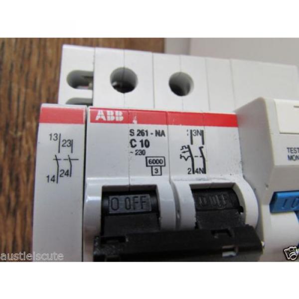 ABB S261-NA C10 10AMP CIRCUIT BREAKER S2-H CONTACT D62 GFCI Earth Leakage #5 image