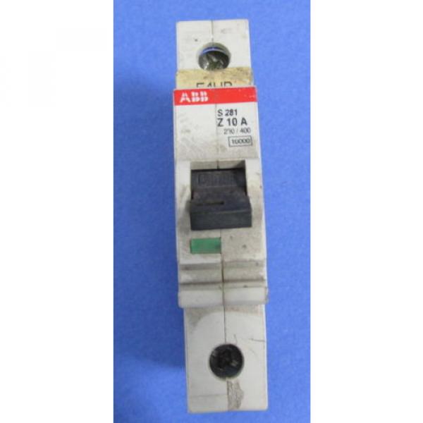 ABB 1 POLE CIRCUIT BREAKER S281 Z 10 A #1 image