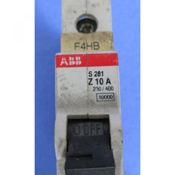 ABB 1 POLE CIRCUIT BREAKER S281 Z 10 A #2 image