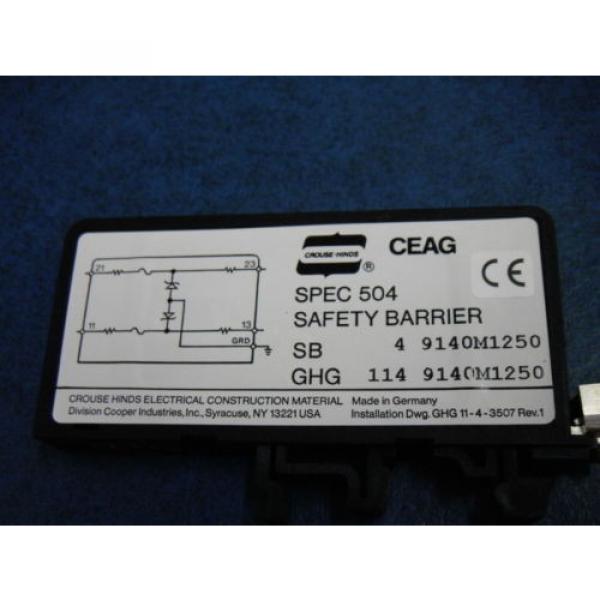 Crouse Hinds ABB CEAG Spec 504 Safety Barrier SB4 9140M1250 #4 image
