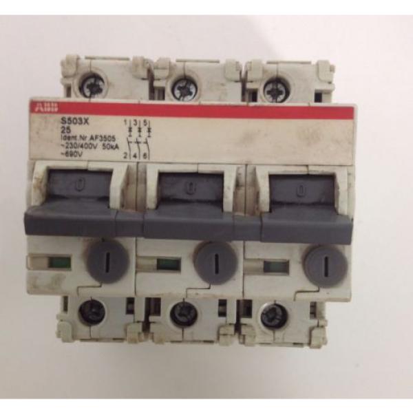 ABB 3 POLE CIRCUIT BREAKER S503X 25  AF3505 101217 #2 image