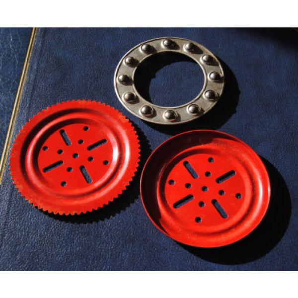 Meccano 4inch diameter ball thrust bearing complete red finish No 168 12536 1 #1 image
