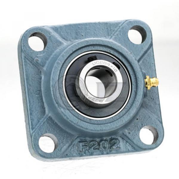 20 mm Square Flange Units Cast Iron UCF204 Mounted Bearing UC204+F204 New QTY:1 #1 image