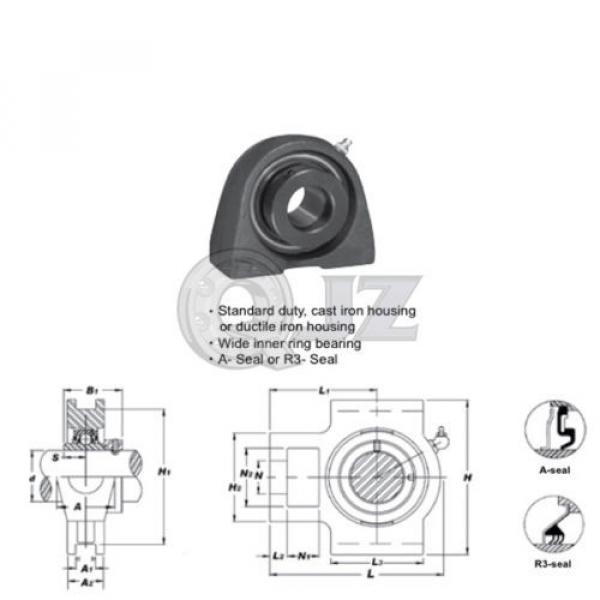 1.125 in Take Up Units Cast Iron HCT206-18 Mounted Bearing HC206-18 + T206 #2 image