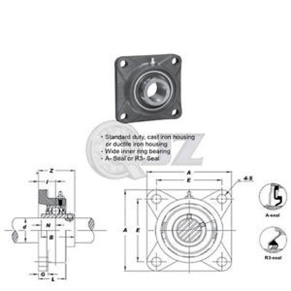 7/8 in Square Flange Units Cast Iron UCFS205-14 Mounted Bearing UC205-14+FS205 #1 image