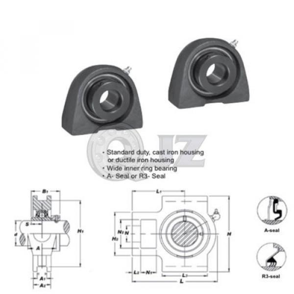 2x 1.375 in Take Up Units Cast Iron HCT207-22 Mounted Bearing HC207-22 + T207 #2 image