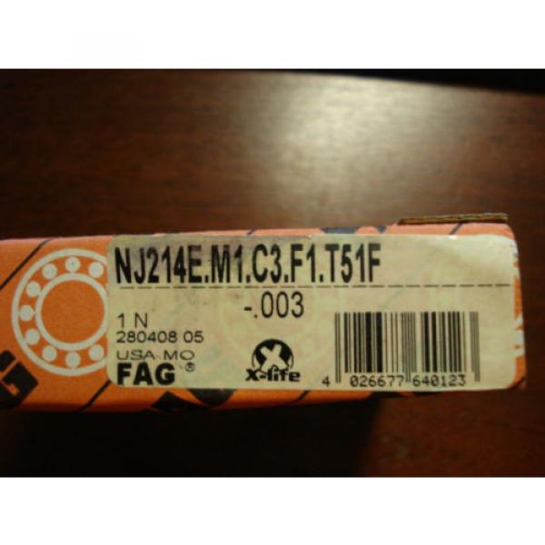 FAG Cylindrical Roller Bearing 70mm x 125mm x 24mm NJ214E.M1.C3.F1.T51F 8272eHE2 #3 image