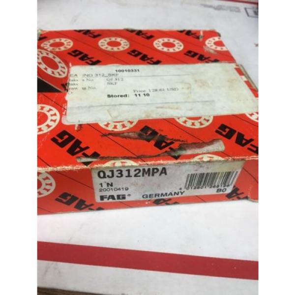 New Fag QJ312MPA Angular Contact Ball Bearing #1 image