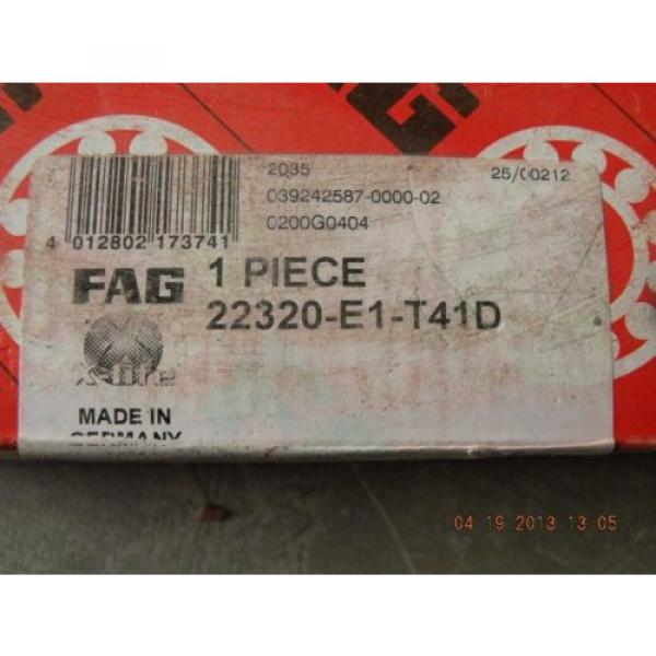 NEW FAG Spherical roller bearings 22320-E1-T41D NIB #3 image