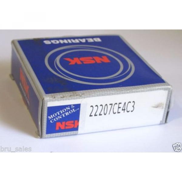 NSK 22207CE4C3 Spherical Roller Bearing #1 image