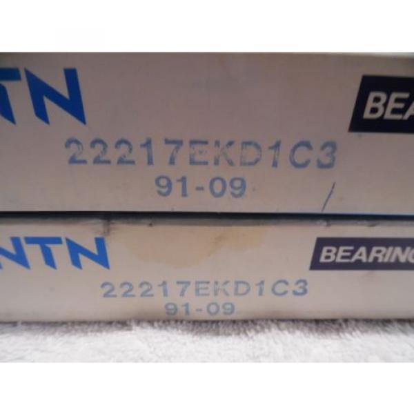 NTN 22217EKD1C3 Spherical  Roller Bearing 85MM Bore 150 OD 36 Wide NIB Lot of 2 #3 image