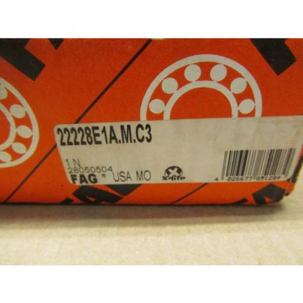 1 NIB FAG 22228E1A.M.C3 22228E1AMC3 SPHERICAL ROLLER BEARING OPEN 140 X 250 X 68 #2 image