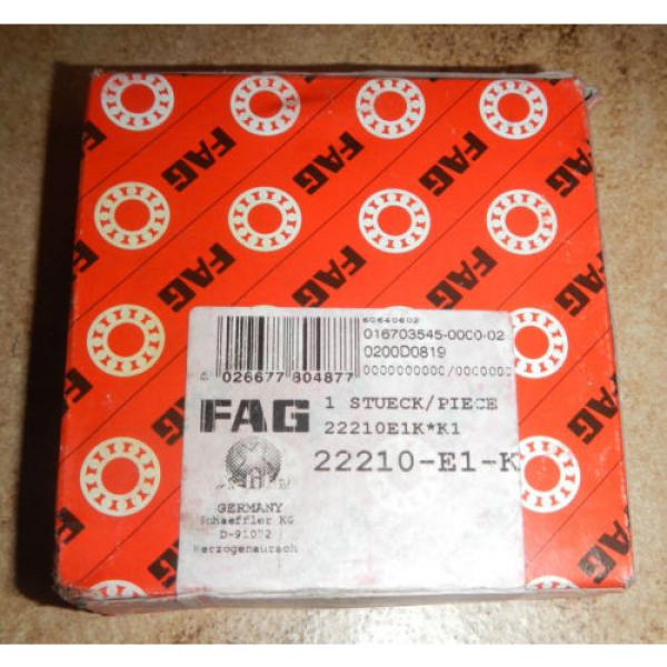 FAG / Spherical roller bearings / Warehouse 22210 E1.K / 50x90x23 mm new/OVP #1 image