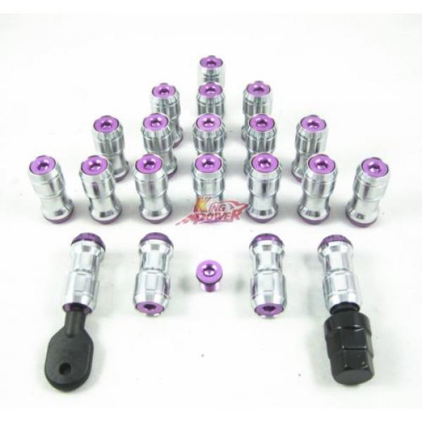 PURPLE RACING M12x1.25 STEEL EXTENDED DUST CAP LUG NUTS WHEEL RIMS TUNER LOCK #2 image